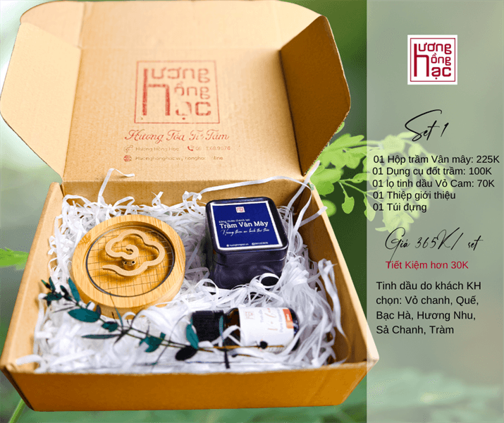 Set Quà Trầm Hương Vân Mây – Tặng Phẩm Thanh Lọc Không Gian, Tĩnh Tâm An Lạc